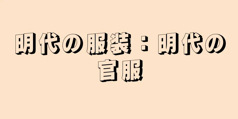 明代の服装：明代の官服