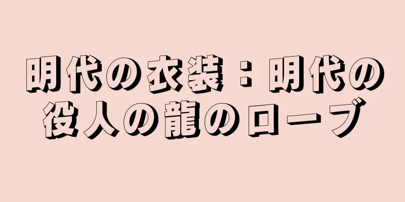 明代の衣装：明代の役人の龍のローブ
