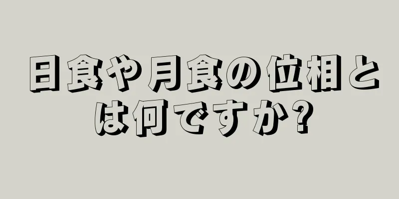 日食や月食の位相とは何ですか?