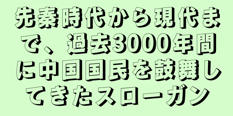 先秦時代から現代まで、過去3000年間に中国国民を鼓舞してきたスローガン