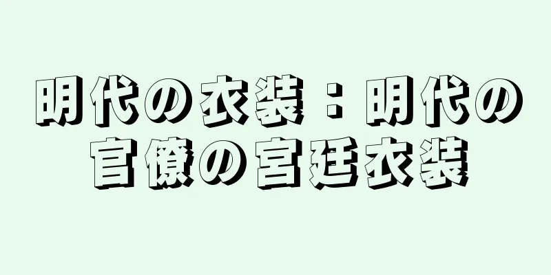 明代の衣装：明代の官僚の宮廷衣装