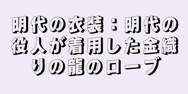 明代の衣装：明代の役人が着用した金織りの龍のローブ