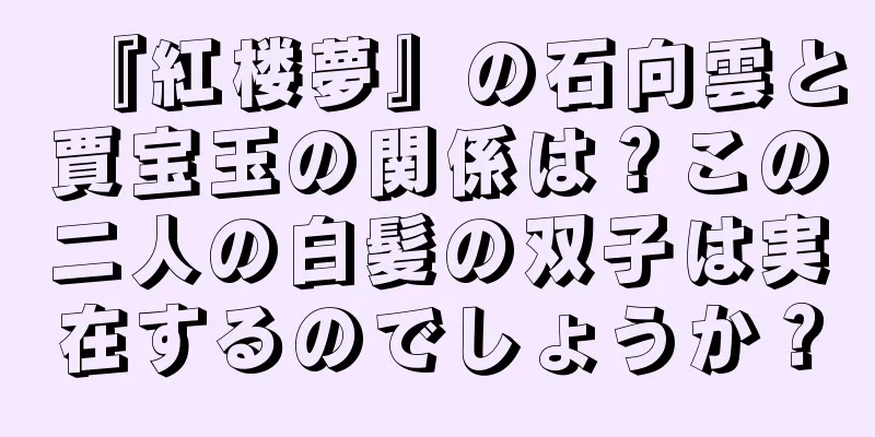 『紅楼夢』の石向雲と賈宝玉の関係は？この二人の白髪の双子は実在するのでしょうか？