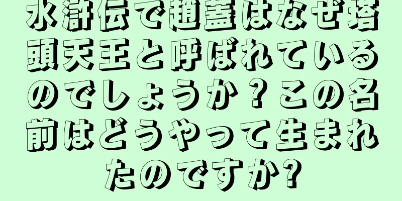 水滸伝で趙蓋はなぜ塔頭天王と呼ばれているのでしょうか？この名前はどうやって生まれたのですか?