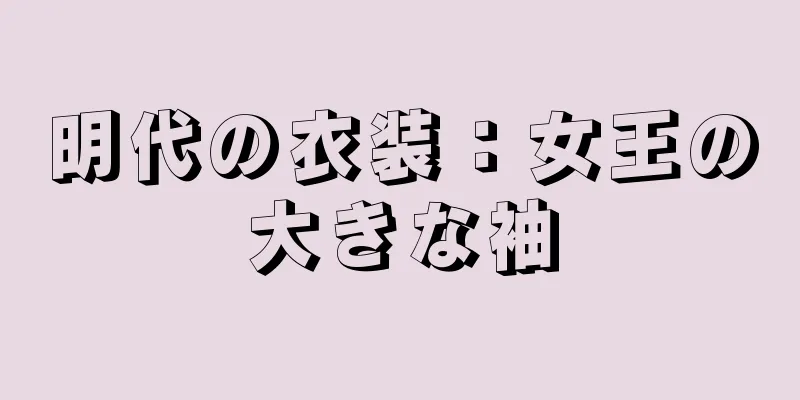 明代の衣装：女王の大きな袖