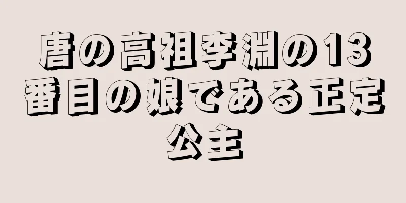 唐の高祖李淵の13番目の娘である正定公主