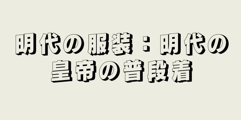 明代の服装：明代の皇帝の普段着