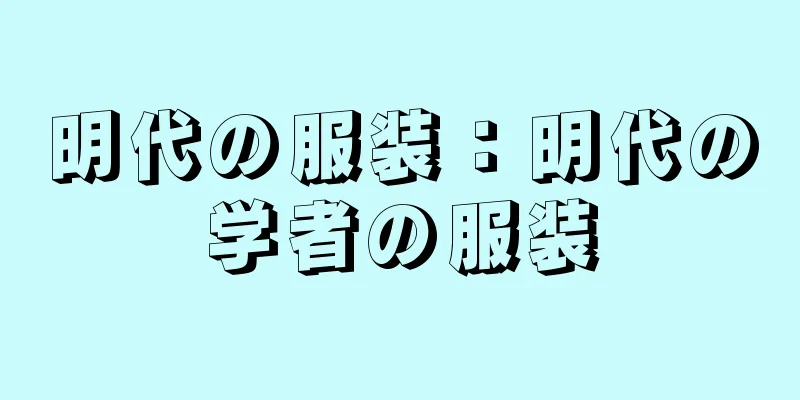 明代の服装：明代の学者の服装