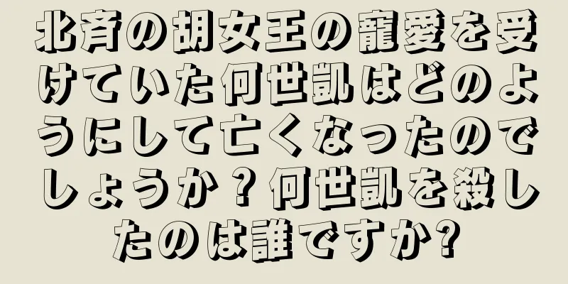 北斉の胡女王の寵愛を受けていた何世凱はどのようにして亡くなったのでしょうか？何世凱を殺したのは誰ですか?