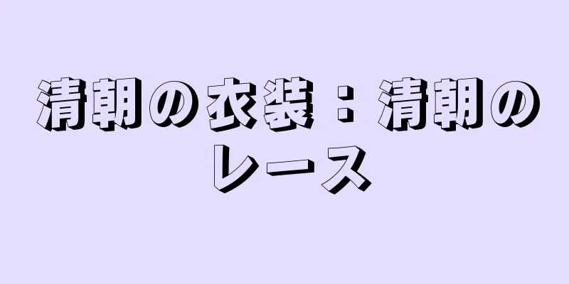 清朝の衣装：清朝のレース