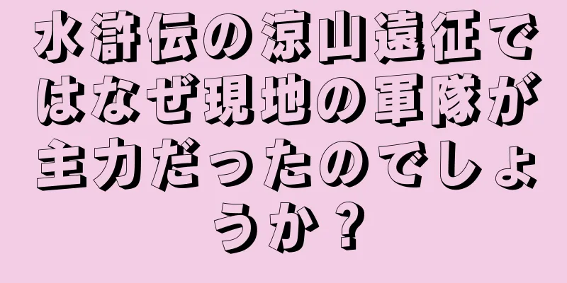 水滸伝の涼山遠征ではなぜ現地の軍隊が主力だったのでしょうか？