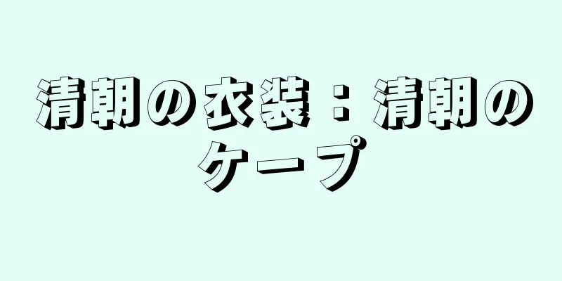 清朝の衣装：清朝のケープ