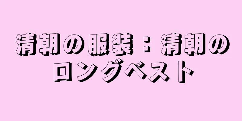 清朝の服装：清朝のロングベスト