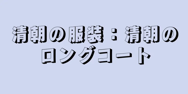 清朝の服装：清朝のロングコート