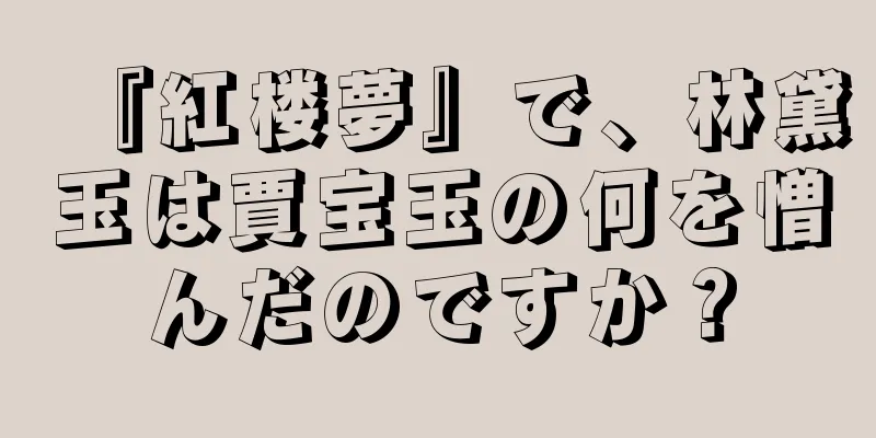 『紅楼夢』で、林黛玉は賈宝玉の何を憎んだのですか？
