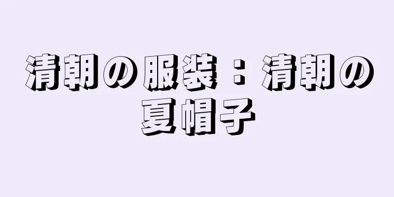清朝の服装：清朝の夏帽子