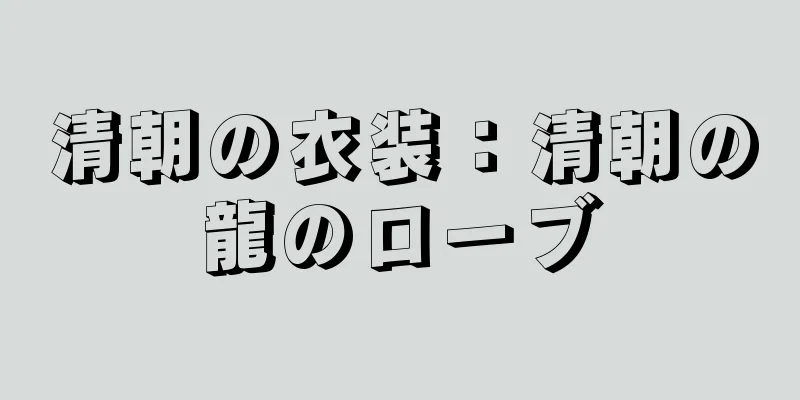 清朝の衣装：清朝の龍のローブ