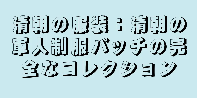 清朝の服装：清朝の軍人制服パッチの完全なコレクション