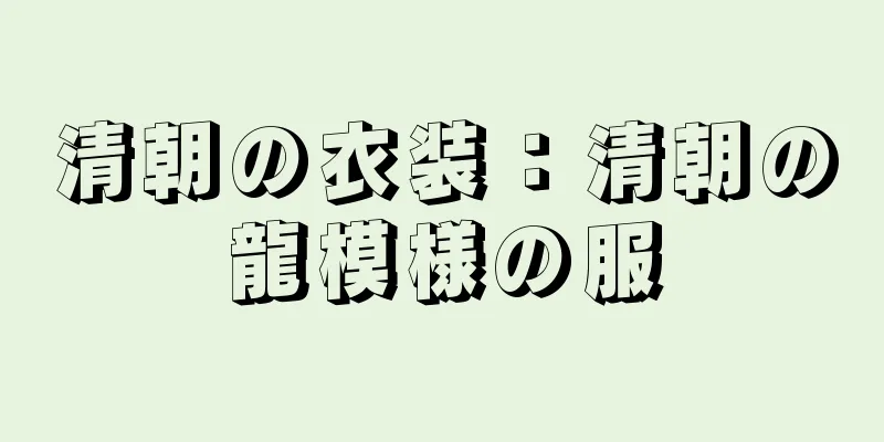 清朝の衣装：清朝の龍模様の服