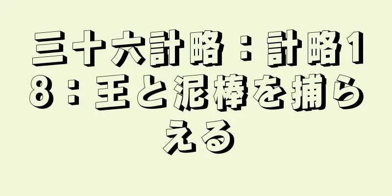 三十六計略：計略18：王と泥棒を捕らえる