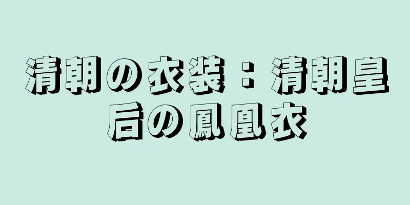 清朝の衣装：清朝皇后の鳳凰衣