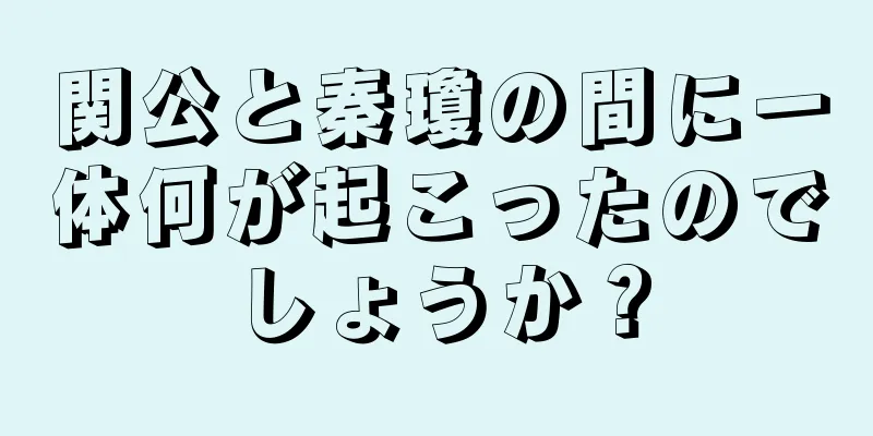 関公と秦瓊の間に一体何が起こったのでしょうか？