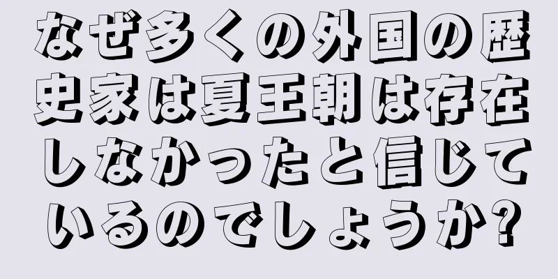 なぜ多くの外国の歴史家は夏王朝は存在しなかったと信じているのでしょうか?