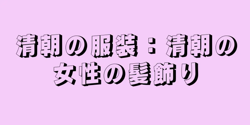 清朝の服装：清朝の女性の髪飾り