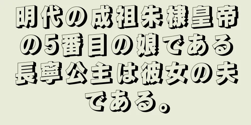 明代の成祖朱棣皇帝の5番目の娘である長寧公主は彼女の夫である。