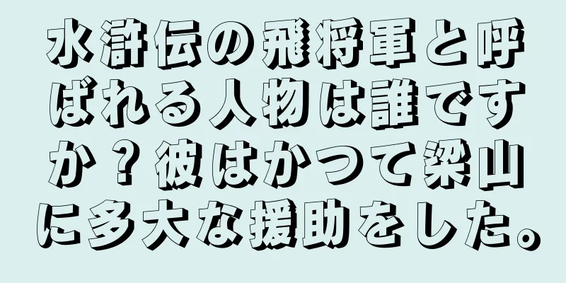水滸伝の飛将軍と呼ばれる人物は誰ですか？彼はかつて梁山に多大な援助をした。