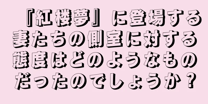 『紅楼夢』に登場する妻たちの側室に対する態度はどのようなものだったのでしょうか？