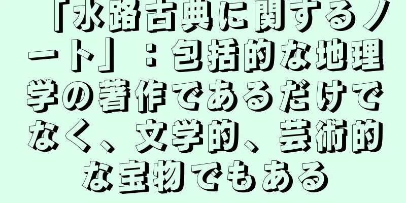 「水路古典に関するノート」：包括的な地理学の著作であるだけでなく、文学的、芸術的な宝物でもある