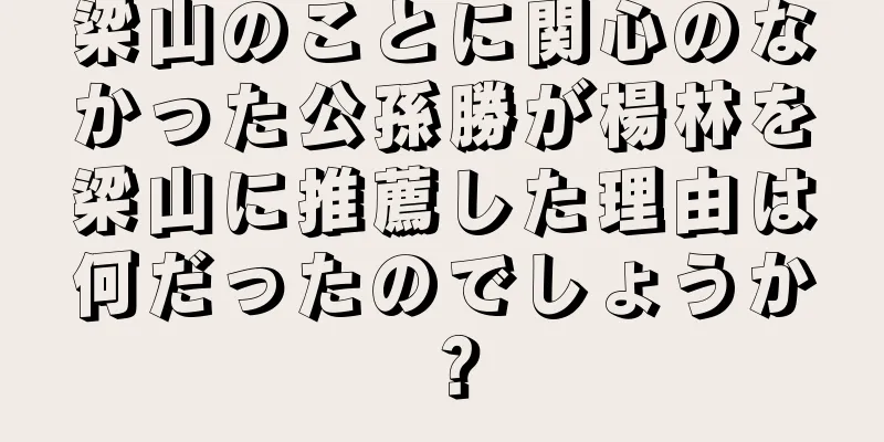 梁山のことに関心のなかった公孫勝が楊林を梁山に推薦した理由は何だったのでしょうか？
