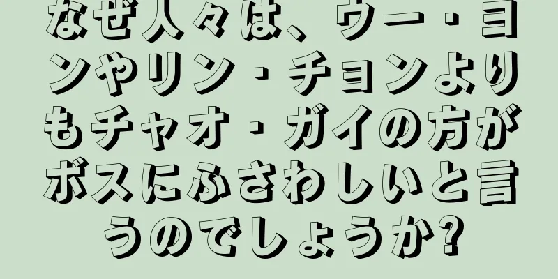 なぜ人々は、ウー・ヨンやリン・チョンよりもチャオ・ガイの方がボスにふさわしいと言うのでしょうか?