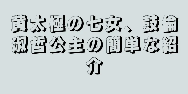 黄太極の七女、鼓倫淑哲公主の簡単な紹介