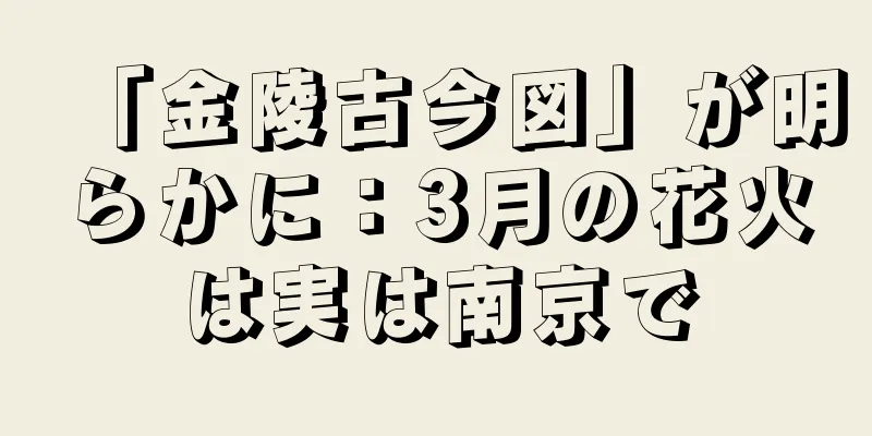 「金陵古今図」が明らかに：3月の花火は実は南京で