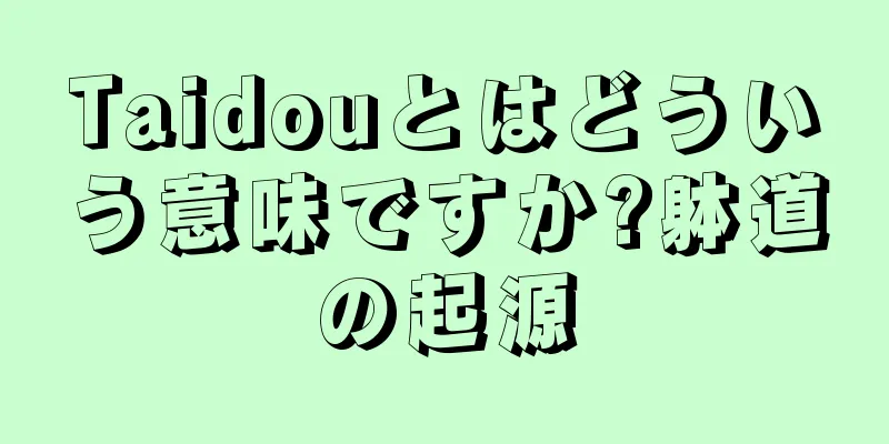Taidouとはどういう意味ですか?躰道の起源