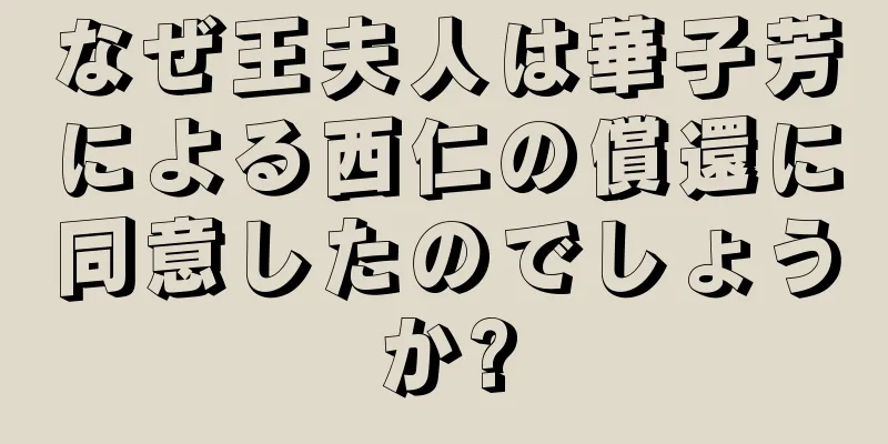 なぜ王夫人は華子芳による西仁の償還に同意したのでしょうか?