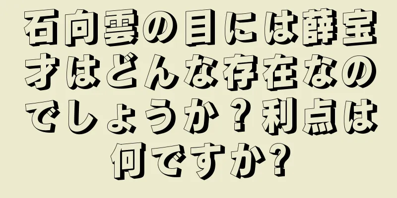 石向雲の目には薛宝才はどんな存在なのでしょうか？利点は何ですか?
