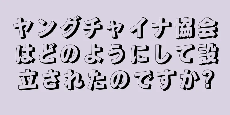 ヤングチャイナ協会はどのようにして設立されたのですか?