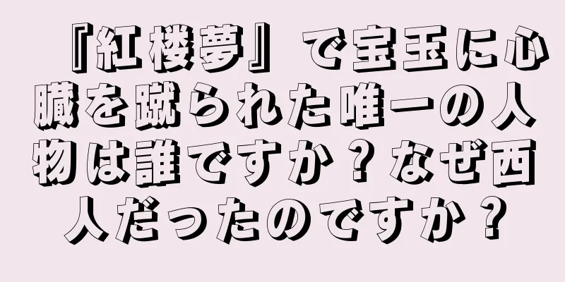 『紅楼夢』で宝玉に心臓を蹴られた唯一の人物は誰ですか？なぜ西人だったのですか？