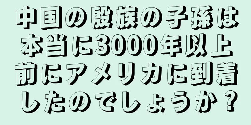 中国の殷族の子孫は本当に3000年以上前にアメリカに到着したのでしょうか？