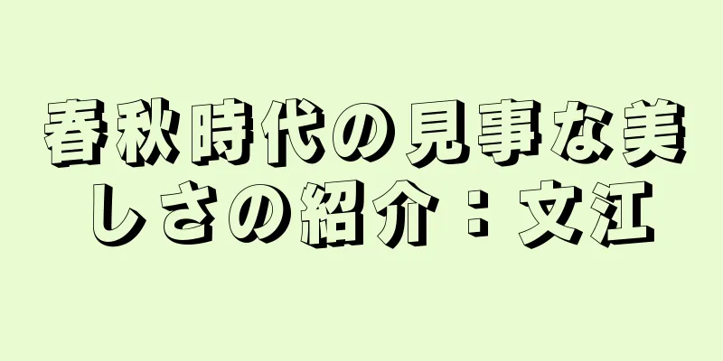 春秋時代の見事な美しさの紹介：文江