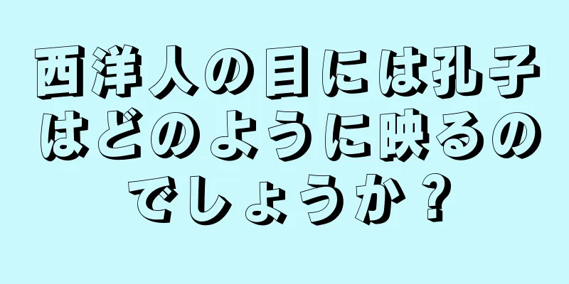 西洋人の目には孔子はどのように映るのでしょうか？