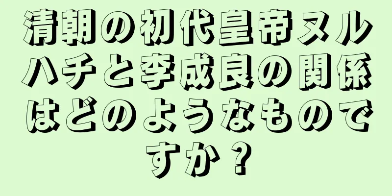清朝の初代皇帝ヌルハチと李成良の関係はどのようなものですか？