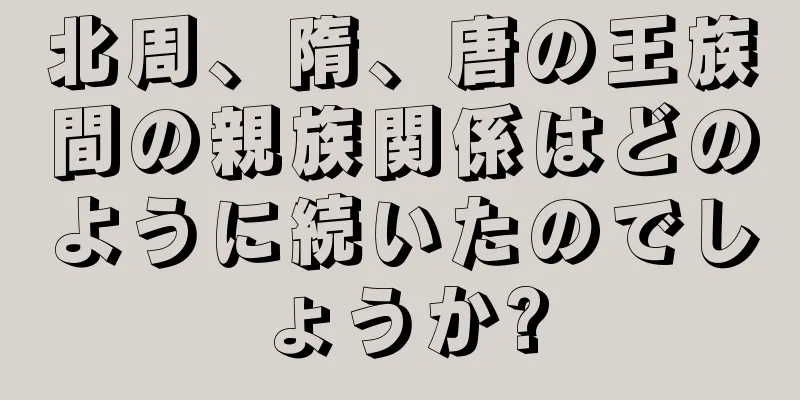 北周、隋、唐の王族間の親族関係はどのように続いたのでしょうか?