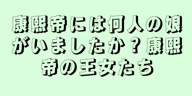 康熙帝には何人の娘がいましたか？康熙帝の王女たち