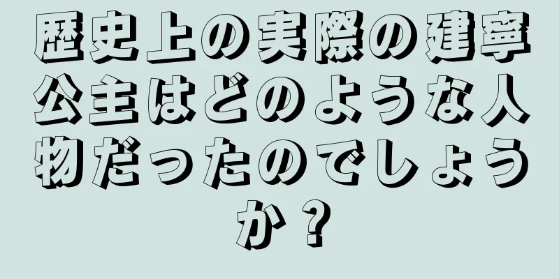 歴史上の実際の建寧公主はどのような人物だったのでしょうか？