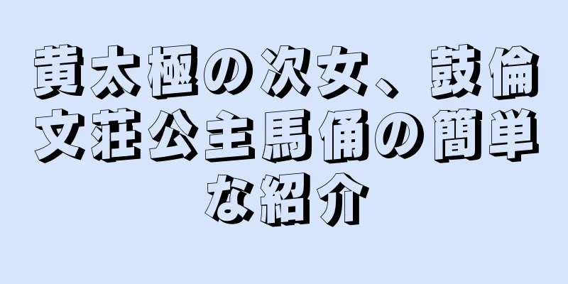 黄太極の次女、鼓倫文荘公主馬俑の簡単な紹介