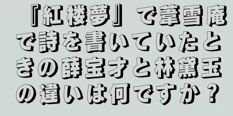 『紅楼夢』で葦雪庵で詩を書いていたときの薛宝才と林黛玉の違いは何ですか？